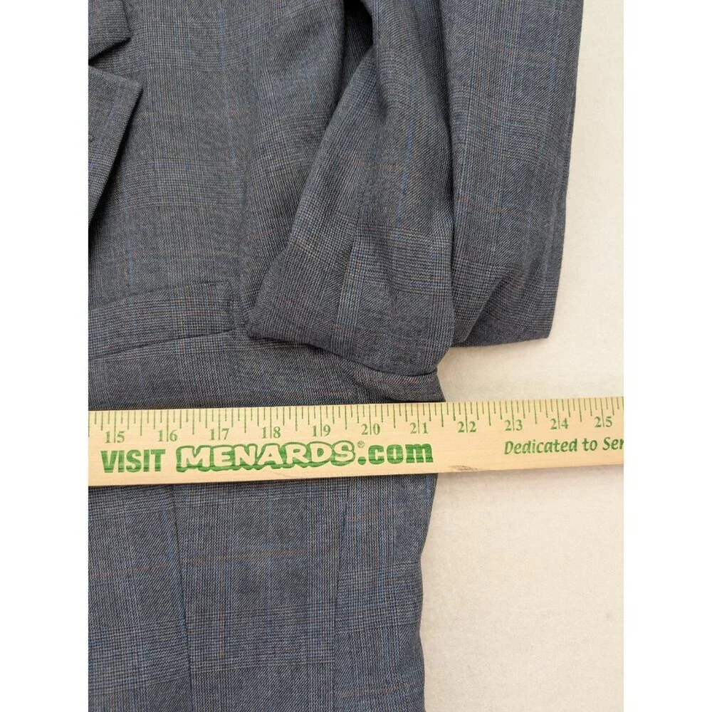 Hart Schaffner Marx Vintage Men's Blazer Jacket Sport Coat Size 40R Blue Plaid